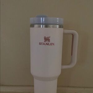 Stanley Cream Travel Mug with Red Logo